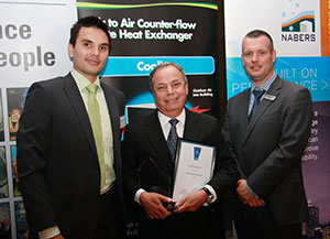 CSR Bradford Ventilation staff accepting the AIRAH award